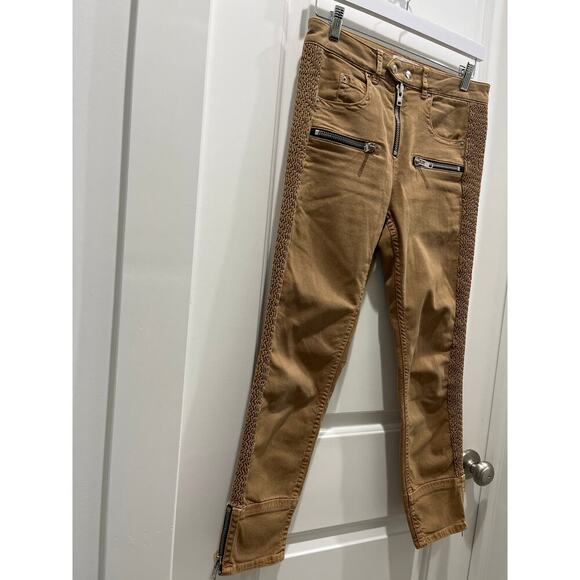 Isabel Marant Etoile Alone Capri Pants With Ankle Zip Sz 40 - Picture 3 of 9